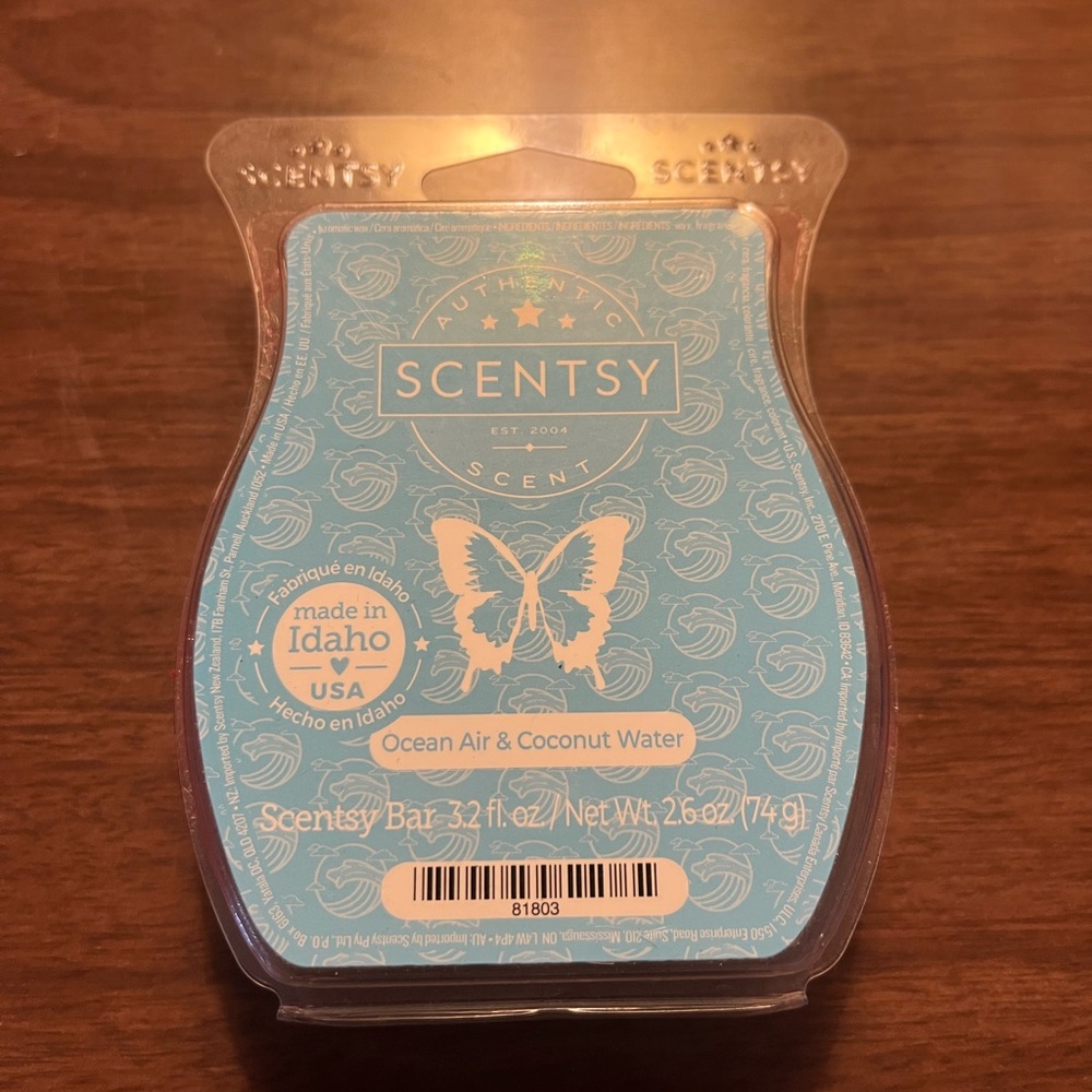 Scentsy Ocean Air & Coconut Water Scent Bar - Blue